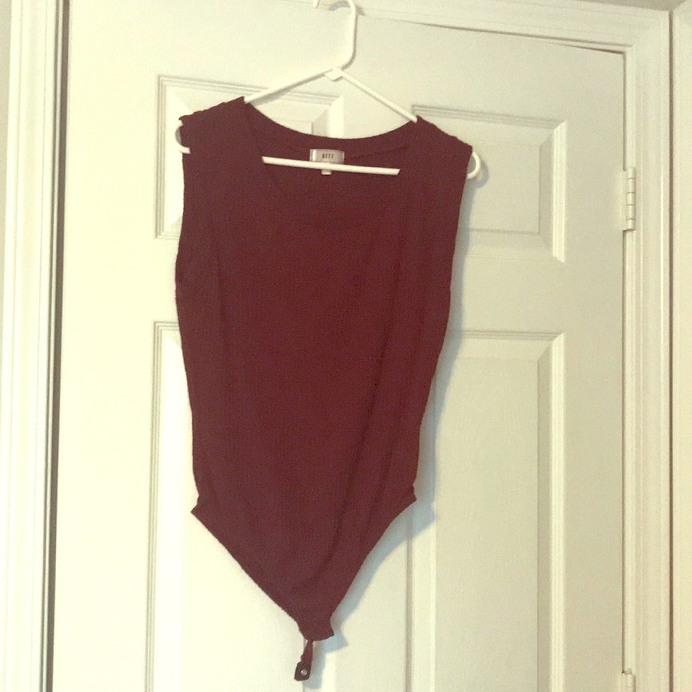Red, knit one-piece